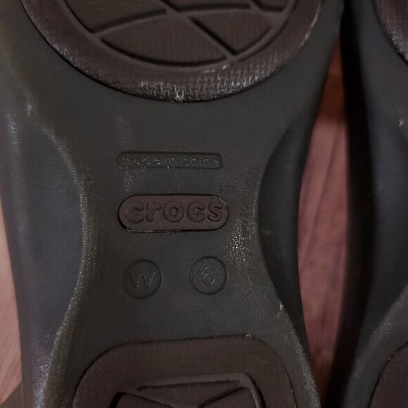 Crocs Womens Size 6 Huarache Mini Wedge Bronze Espresso Open Toe Sandals Shoes - Picture 14 of 14